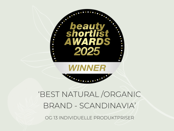 Vinner Skandinavias beste naturlige/økologiske hudpleiemerke – for fjerde gang!