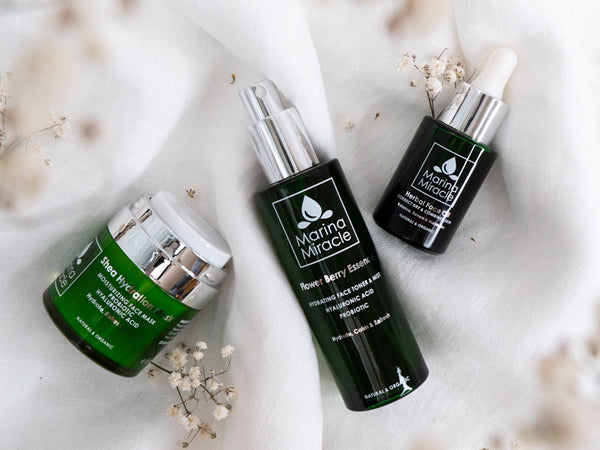 Naturlige hudpleieprodukter som gir god fuktighet og glød til en glissen vinterhud.