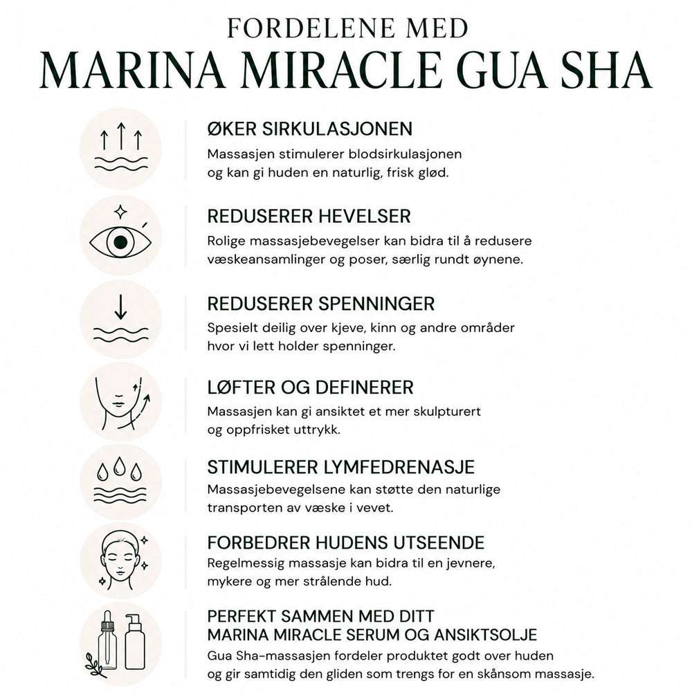 Marina Miracle Massasjestein - Gua Sha Moonstone